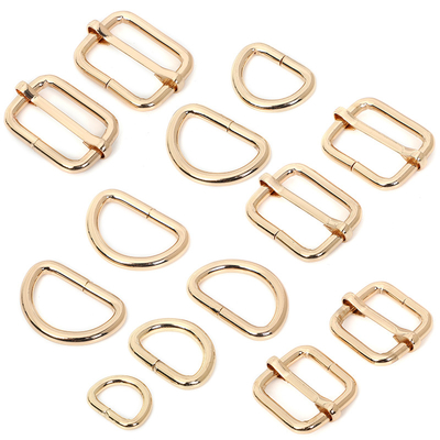 Oro antiossidante Tearproof degli anelli a D del metallo del quadrato inossidabile per le cinghie dei bagagli