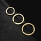 L'oro in lega di zinco ha placcato corrosione ISO9001 antiruggine del supporto dei portachiavi a anello l'anti