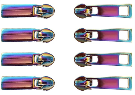 La chiusura lampo decorativa dell'arcobaleno delle chiusure lampo del metallo di Alalamu ISO9001 tira multicolore