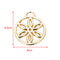Hardware circolare della decorazione della borsa della geometria del fiore DIY del pendente dell'oro leggero